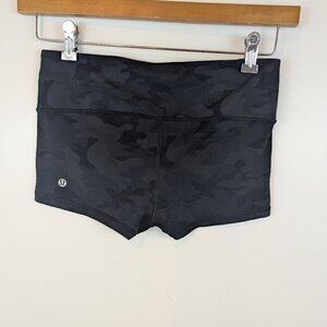 Lululemon Align High Rise Shorts Black Camo, Sz 6